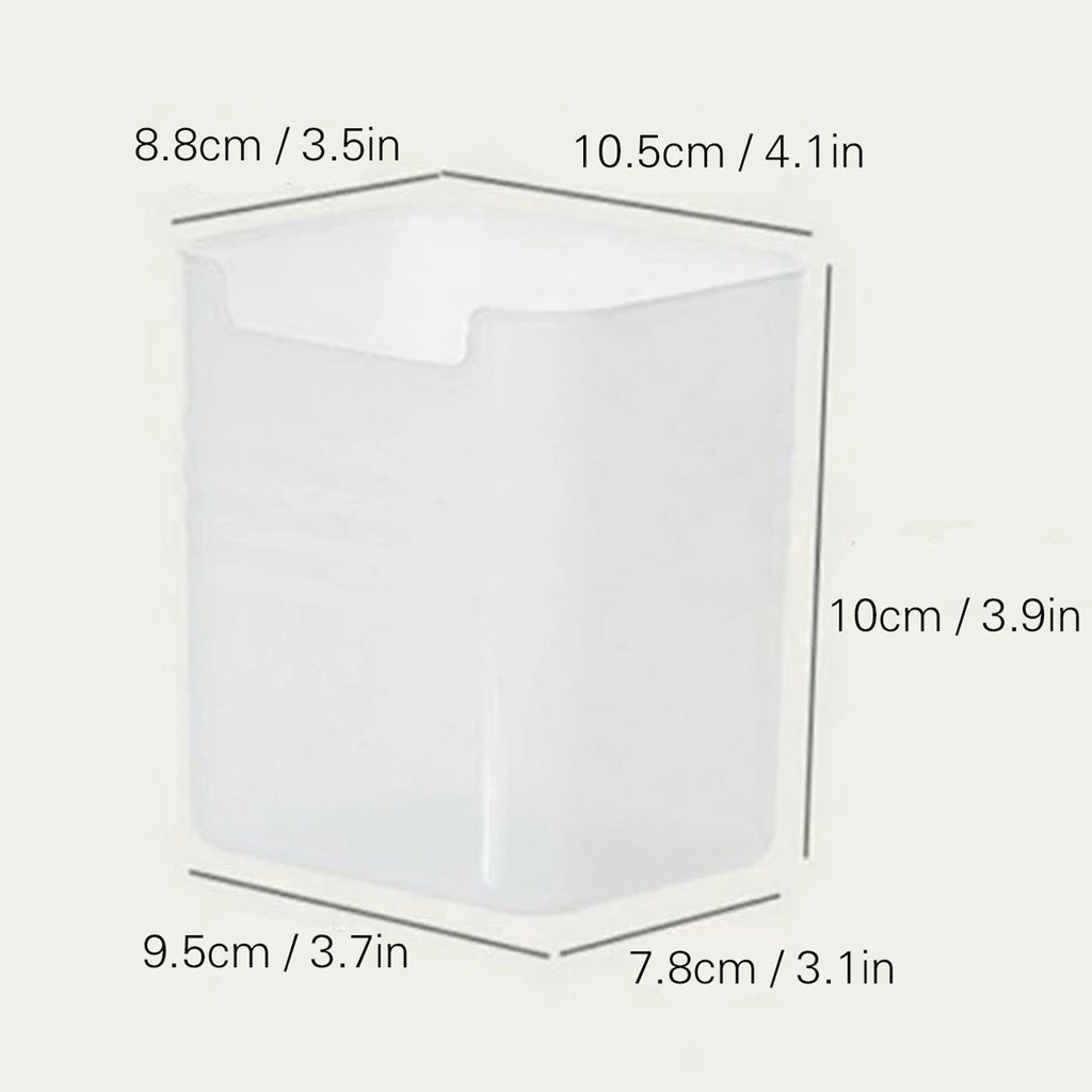 Frosted Fridge Storage Organizer Bin Set